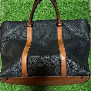 Coach Harness Metropolitan tote bag in black and tan leather